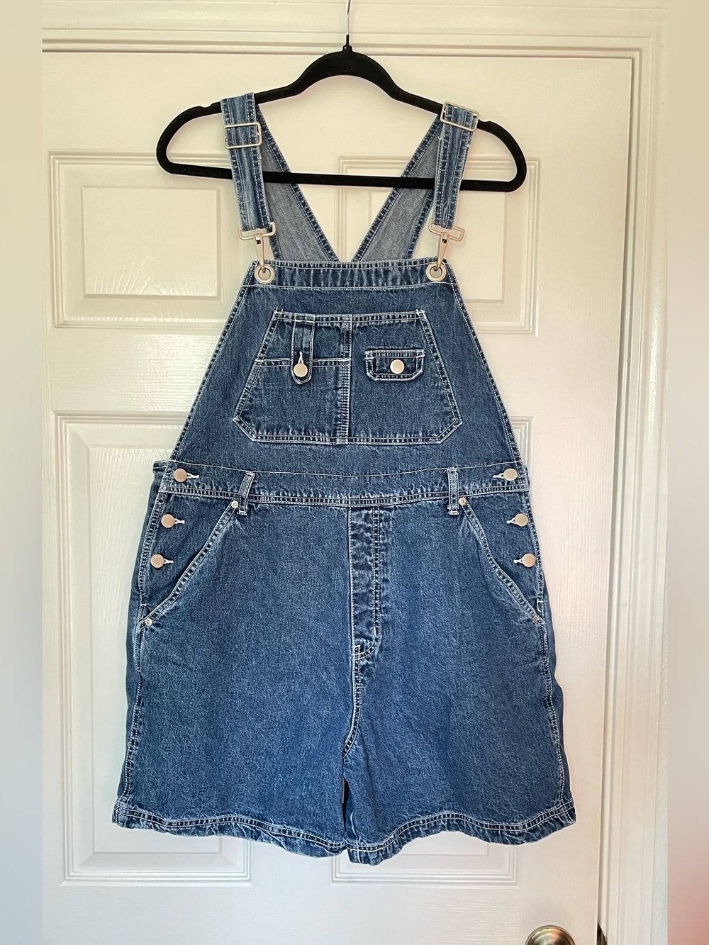 Vintage St. John's Bay Blue Denim Short Overalls